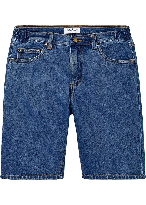 Jeans-Bermuda mit Komfortbund, Classic Fit in blau von vorne - bonprix