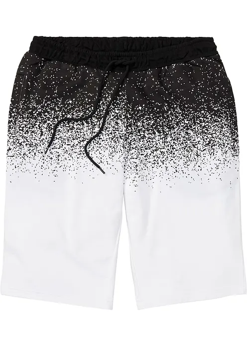 Sweat-Bermuda aus reiner Bio-Baumwolle in weiß von vorne - bonprix