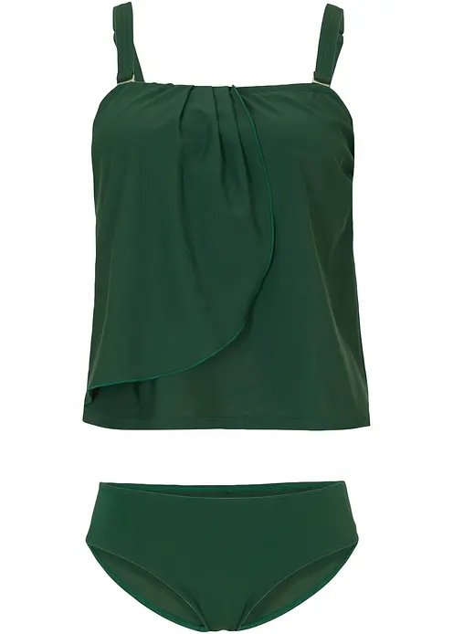 Bandeau-Tankini (2-tlg.Set) in grün von vorne - bonprix