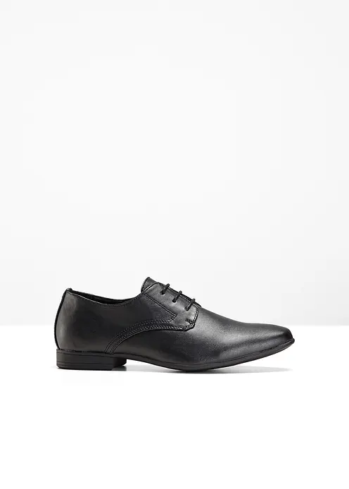 Schnürschuhe in schwarz von vorne - bonprix