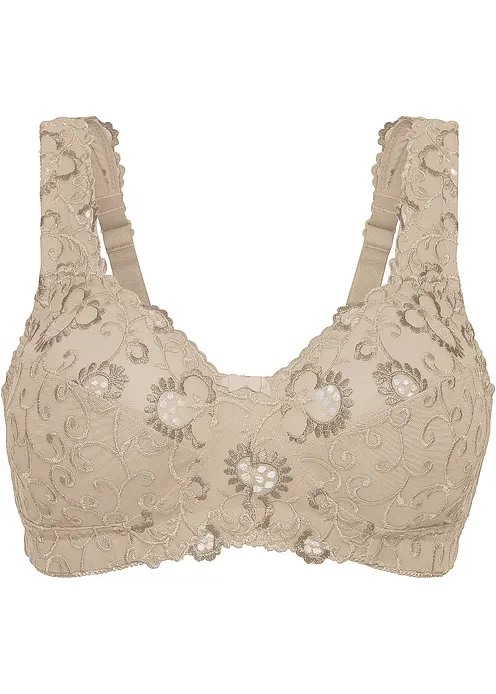 Entlastungs-BH ohne Bügel in beige von vorne - bonprix
