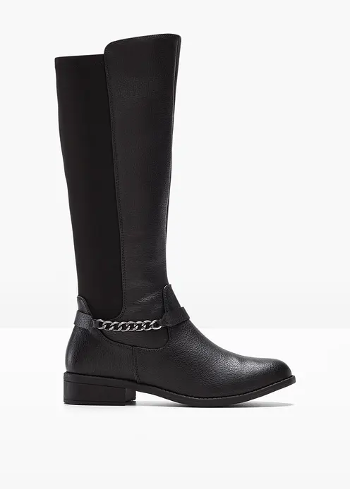 Stiefel in schwarz von vorne - bonprix
