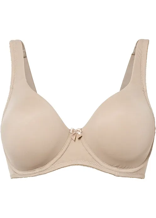 T-Shirt BH mit Bügel in beige von vorne - bonprix