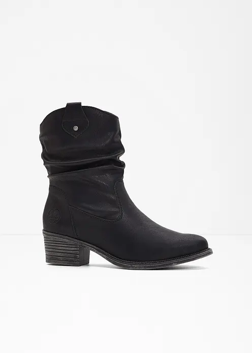 Rieker Cowboy-Boots in schwarz von vorne - Rieker