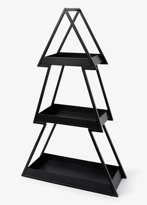 Regal in Tannenbaum Form in schwarz von vorne - bonprix