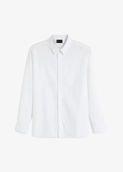 Business-Hemd mit Stretch, Regular Fit in weiß von vorne - bonprix