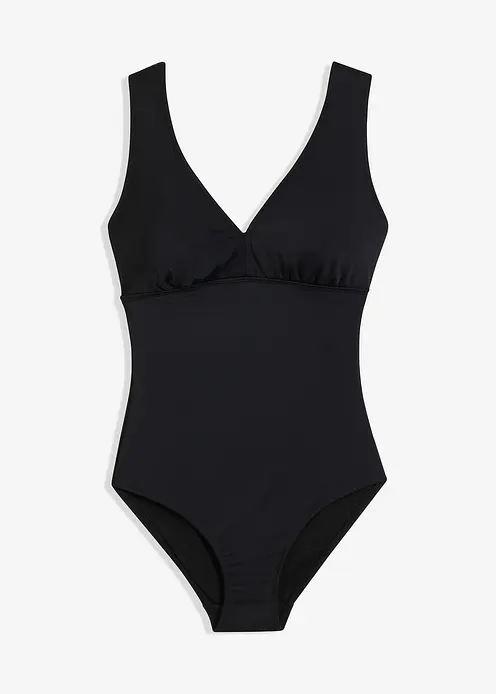Strong Shape-Badeanzug mit V-Ausschnitt in schwarz von vorne - bonprix