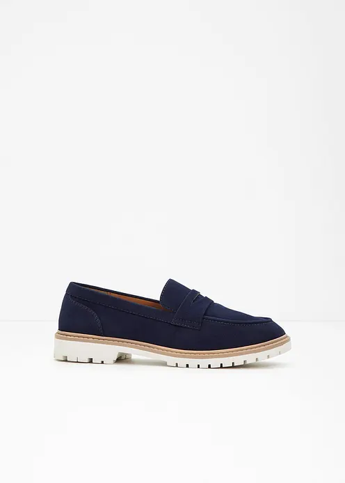 Chunky Loafer mit Profilsohle in blau - bonprix