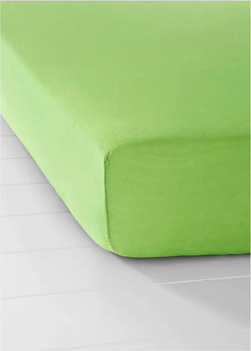 Jersey Spannbettlaken in grün - bonprix