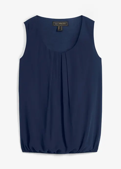 Blusentop in blau von vorne - bonprix