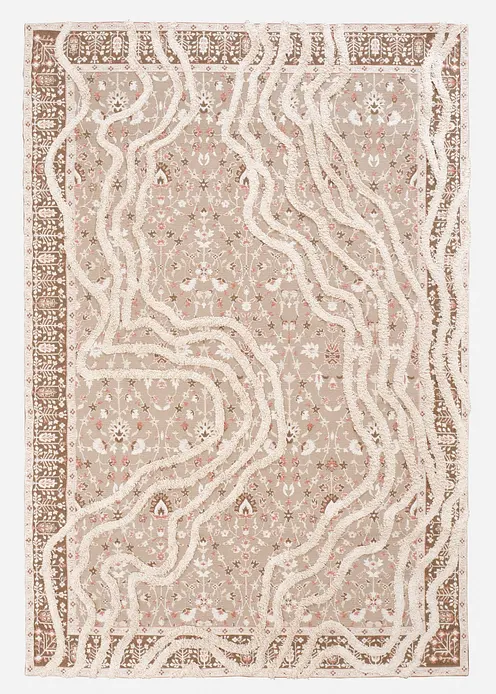 Teppich in moderner Musterung in braun von vorne - bonprix