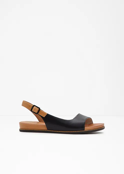 Jana Komfort-Sandalen in bequemer Weite in schwarz - Jana