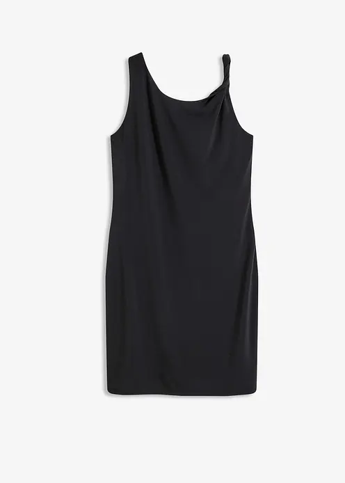 Minikleid mit Rückenausschnitt in schwarz von vorne - bonprix