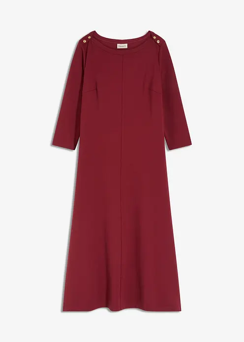 Jerseykleid aus bequemen Punto di Roma in rot von vorne - bonprix