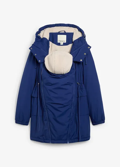 Wasserabweisender Parka für die Schwangerschaft und danach blau