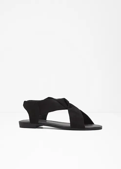 Sandalen in schwarz von vorne - bonprix