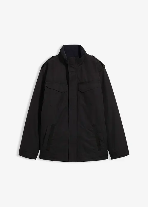 Wasserdichte Funktions-Jacke in schwarz von vorne - bonprix