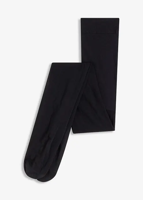 Strumpfhose 30den mit recyceltem Polyamid in schwarz von vorne - bonprix
