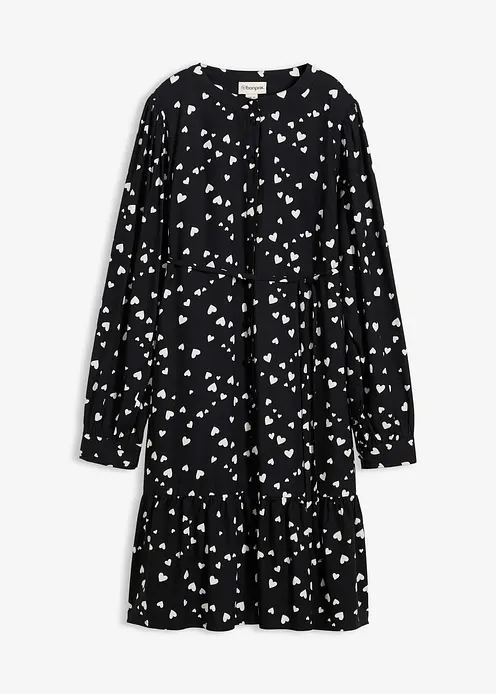 Umstands- und Stillblusenkleid in schwarz von vorne - bonprix