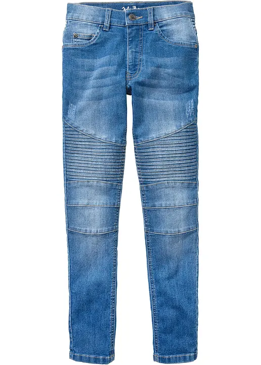 Skinny Fit Stretch-Jeans, Straight in blau von vorne - bonprix