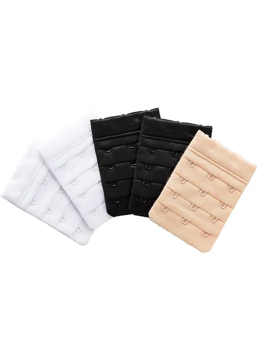 BH-Verlängerung (5er Pack) 3-Haken-Verschluss in beige - bonprix