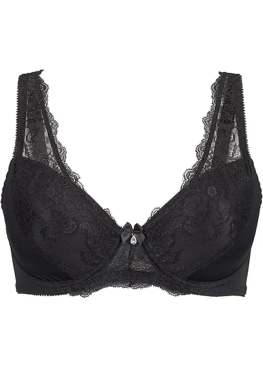 Schalen-BH in schwarz von vorne - bonprix