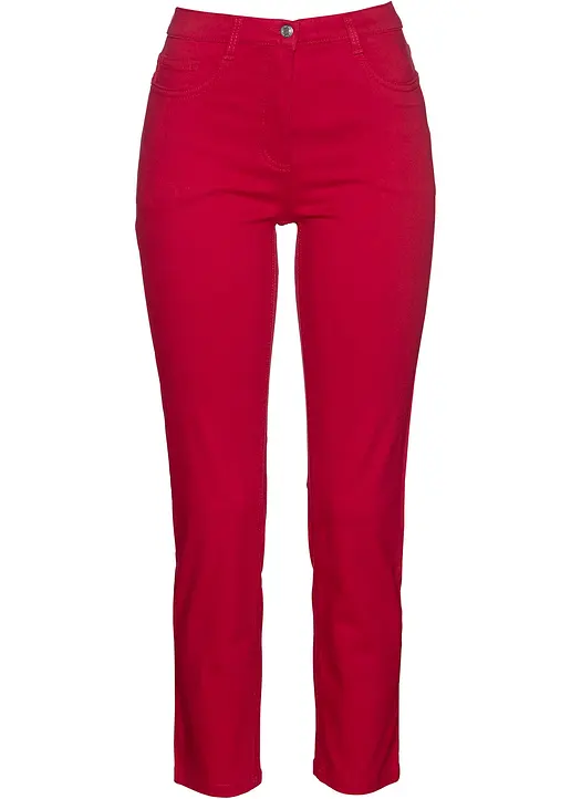 7/8-Stretchhose in rot von vorne - bonprix