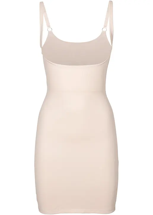 Shape Kleid mit mittlerer Formkraft in beige von vorne - bonprix
