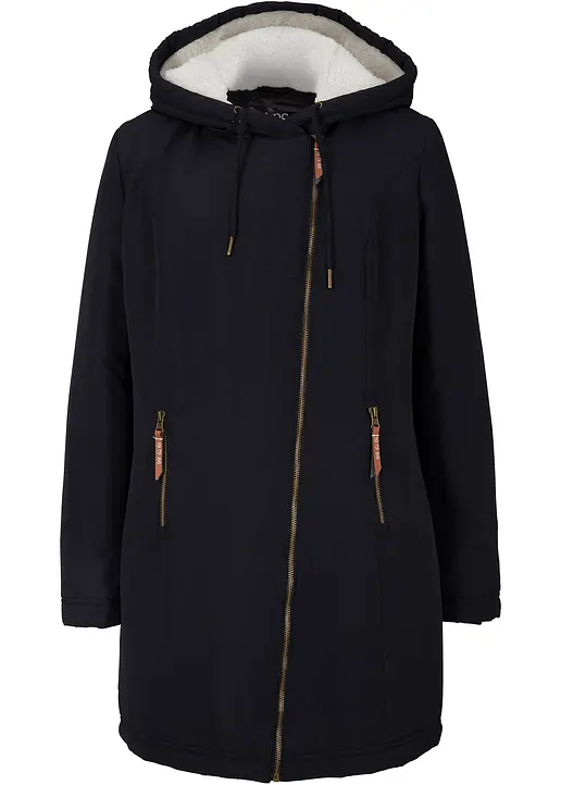 Übergangsjacke in schwarz von vorne - bonprix