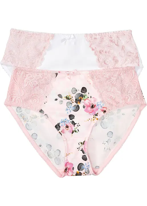 Maxislip (2er Pack) in rosa von vorne - bonprix