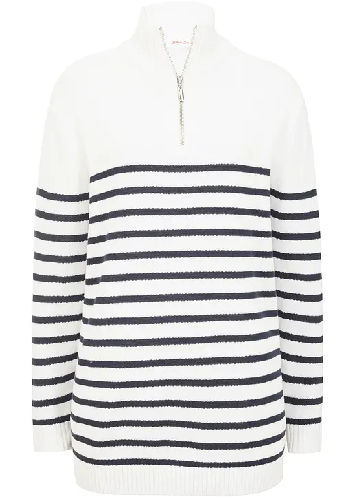 Troyer Pullover in weiß von vorne - bonprix