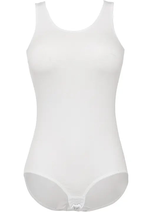 Body ohne Bügel mit Baumwolle in weiß von vorne - bonprix