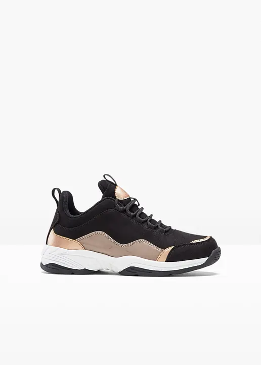 Chunky Sneaker in schwarz von vorne - bonprix