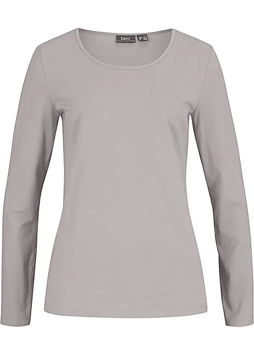 Langarmshirt (2er Pack) in rot von vorne - bonprix