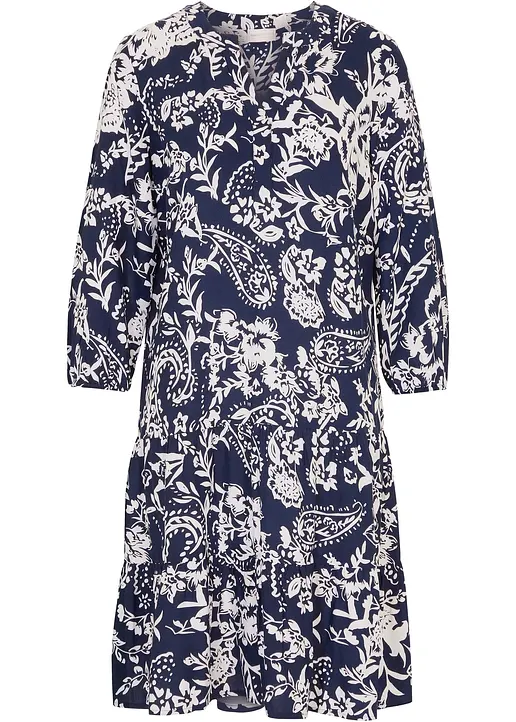 Kleid in blau von vorne - bonprix