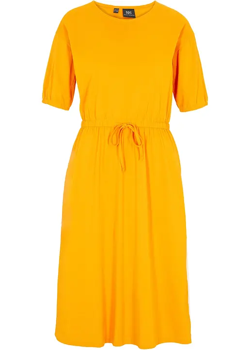 Jerseykleid in orange von vorne - bonprix