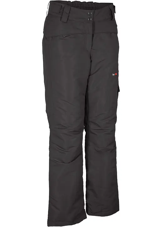 Ski Funktions-Thermohose, wasserabweisend, Straight in schwarz von vorne - bonprix