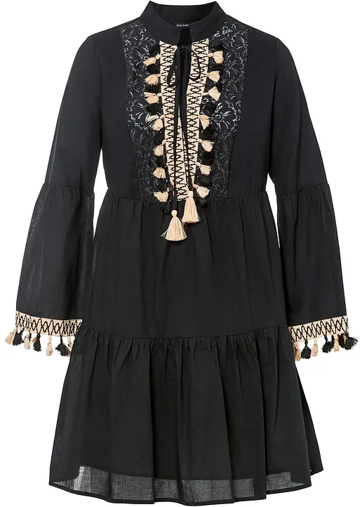 Tunika-Kleid in schwarz von vorne - bonprix