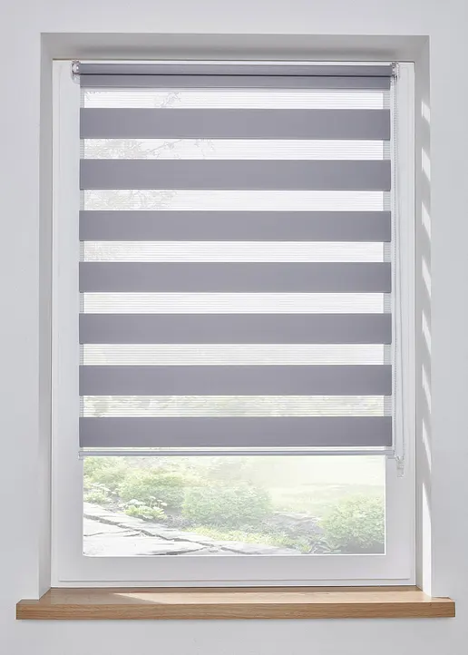Doppelrollo Multifix in grau - bonprix