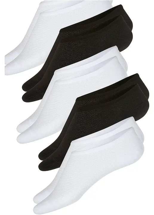Füßlinge aus kühlendem Polyester (5er Pack) in weiß von vorne - bonprix