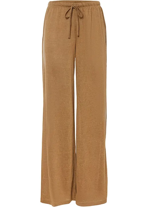 Transparente Schlupfhose in beige von vorne - bonprix