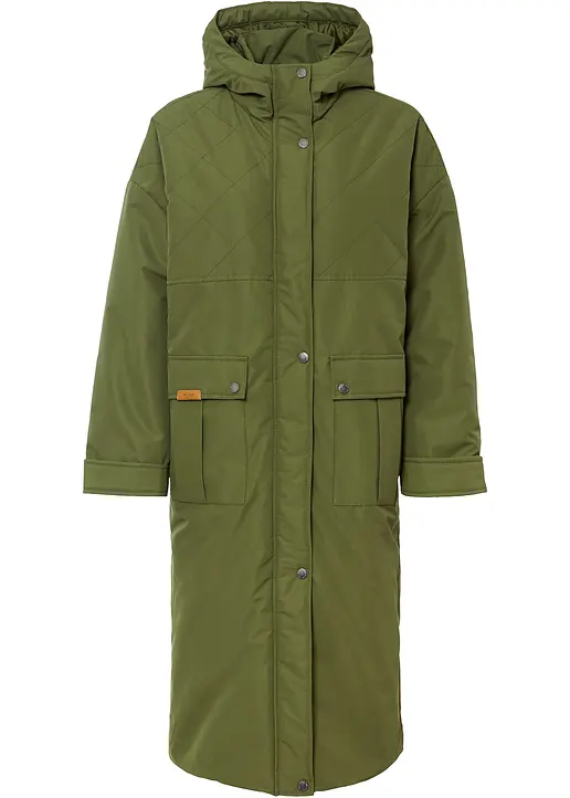 Winter-Parka, gefüttert, oversized in grün von vorne - bonprix
