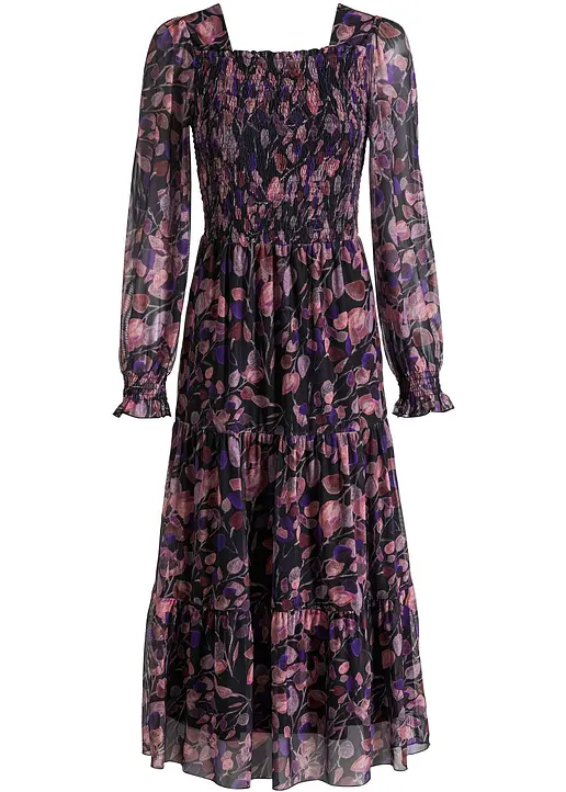 Jerseykleid in schwarz von vorne - bonprix