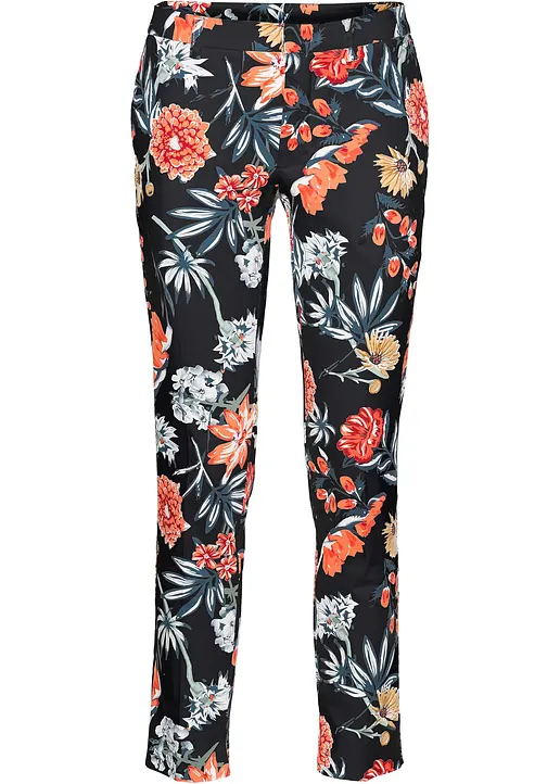 7/8-Stretch-Hose in schwarz von vorne - bonprix