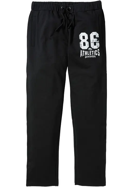 Herren Jogginghose in schwarz von vorne - bonprix
