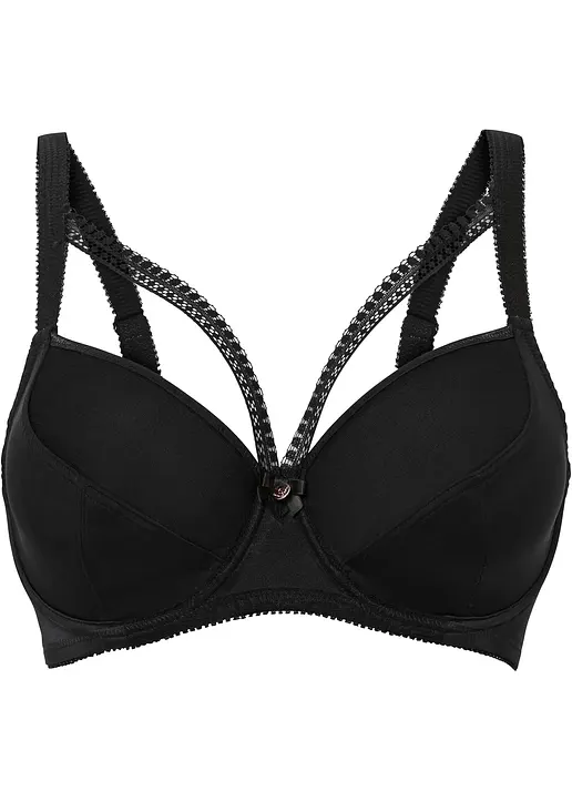 BH mit Bügel in schwarz von vorne - bonprix