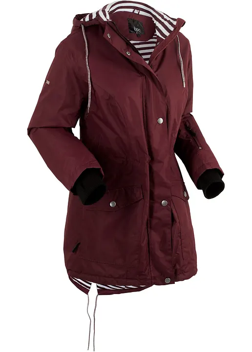 wasserdichte Funktions-Übergangsjacke in rot von vorne - bonprix
