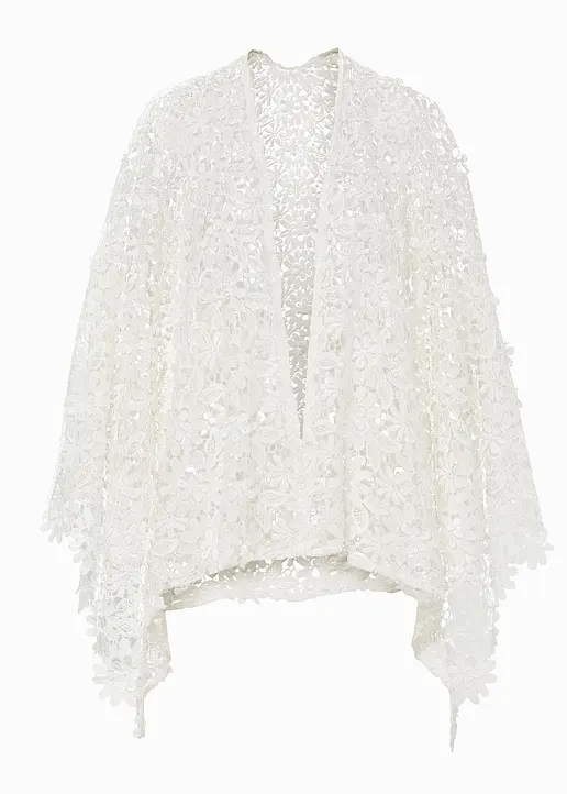 Poncho in weiß - bonprix