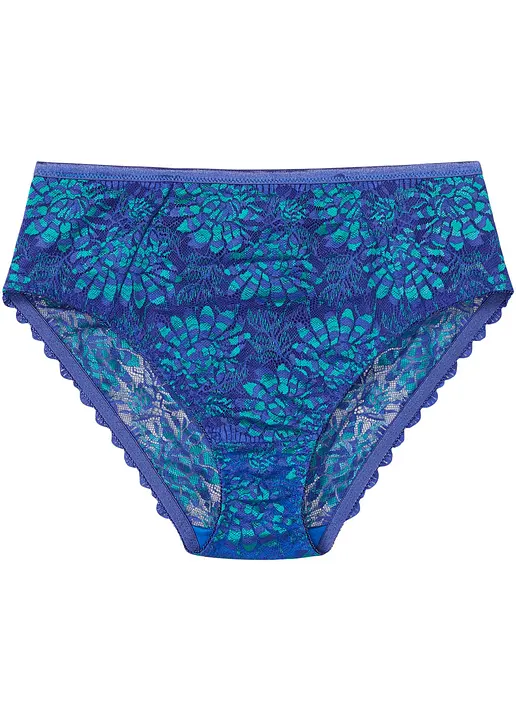 Maxislip aus Spitze in blau von vorne - bonprix
