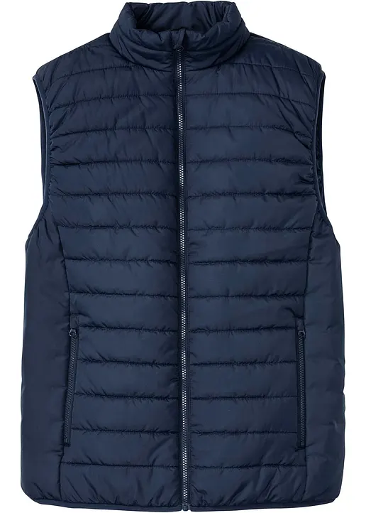 Steppweste in blau von vorne - bonprix